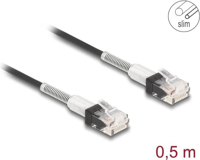 Delock Cavo di rete RJ45 con doppia protezione antiattorcigliamento Cat.6A