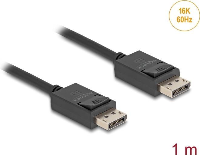 Cavo DisplayPort coassiale Delock 16K 60 Hz 80 Gbps 1 m