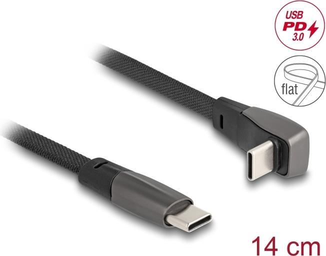 Delock Cavo a nastro USB 2.0 USB Type-C maschio 14 cm nero