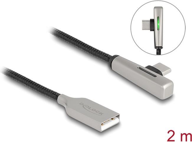 Delock Cavo USB 2.0 da tipo A maschio a USB tipo C maschio da 2 m