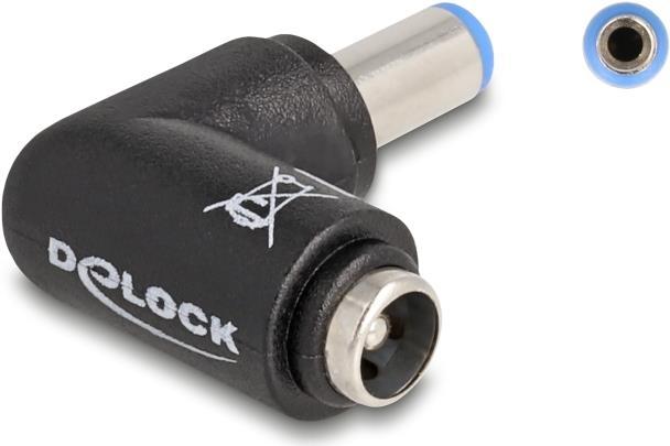 Delock Adattatore CC da 5,5 x 2,1 mm maschio a 5,5 x 2,1 mm femmina angolato a 90Ã‚Â°
