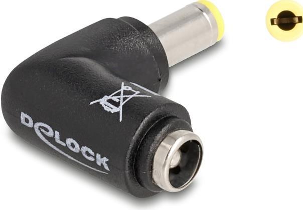 Delock Adattatore CC da spina 5,5 x 2,5 mm a presa 5,5 x 2,5 mm angolato a 90Ã‚Â°