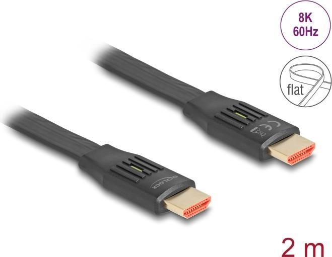 Delock Cavo a nastro HDMI ad alta velocitÃ  48 Gbps 8K 60 Hz 2 m