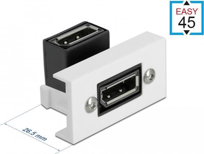 Delock Easy 45 Modulo DisplayPort angolato a 90Ã‚Â° 22,5 x 45 mm