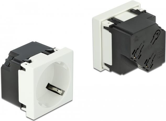 Delock Presa di contatto di protezione Easy 45 disposizione a 45Ã‚Â° 45 x 45 mm 10 pezzi