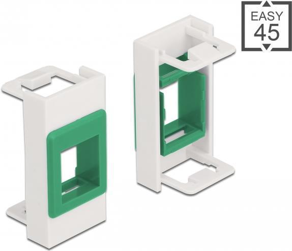 Delock Easy 45 Modulo Keystone mount 22,5 x 45 mm, bianco/verde
