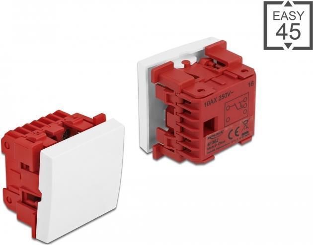 Delock Easy 45 interruttore a bilanciere off-change 45 x 45 mm, bianco