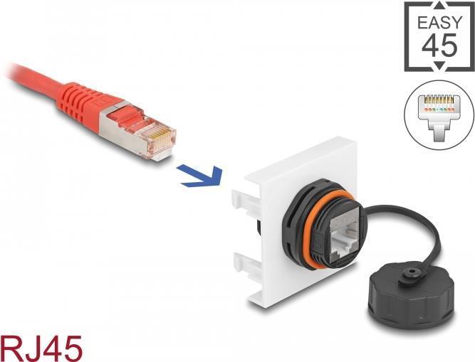 Delock Easy 45 moduli di rete RJ45 Cat.6A, 45 x 45 mm