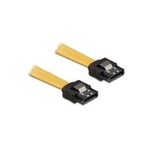 DELOCK SATA Kabel 70 cm Giallo in metallo dritto/dritto