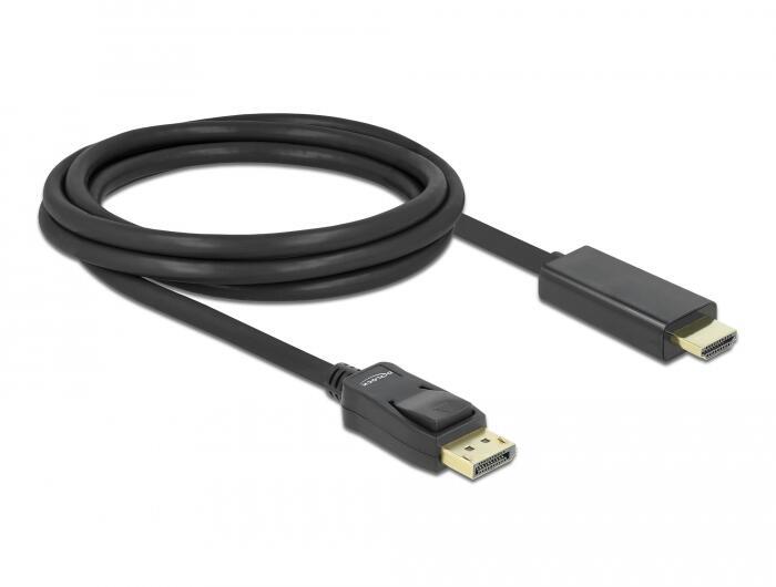 DeLOCK Cable Displayport HDMI m/m 2m Nero Delock Kabel DisplayPort 11 DP HDMI 2m St/St