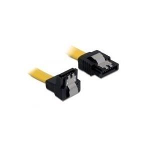 Cavo Delock SATA 6 Gb/s angolato inferiore da 70 cm giallo