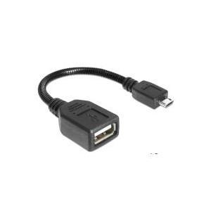 Cavo Delock USB Micro-B Plug USB 2.0-A Socket OTG flessibile 15 cm