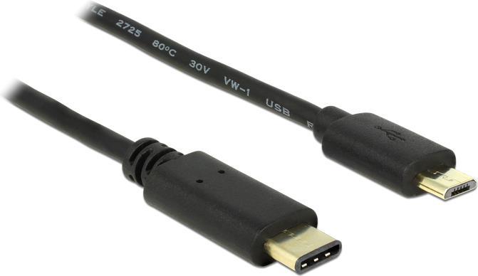 Delock Cavo USB tipo C 2.0 maschio USB 2.0 tipo Micro-B maschio 20 m nero