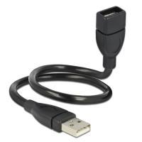 DeLOCK 35cm USB 2.0 cavo USB 0,35 m USB A Nero (DeLOCK ShapeCable - USB forl?ngerkabel)