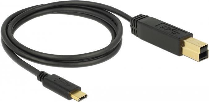DeLOCK 83675 cavo USB 1 m USB 3.2 Gen 2 3.1 Gen 2 USB C USB B Nero (Delock - USB Type-C kabel - USB-C til)