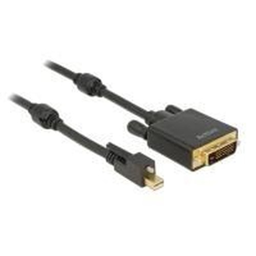 DeLOCK Cavo mini Displayport 1.2 maschio con vite DVI maschio 4K attivo - Convertitore video - Parade PS171 - DisplayPort / DVI
