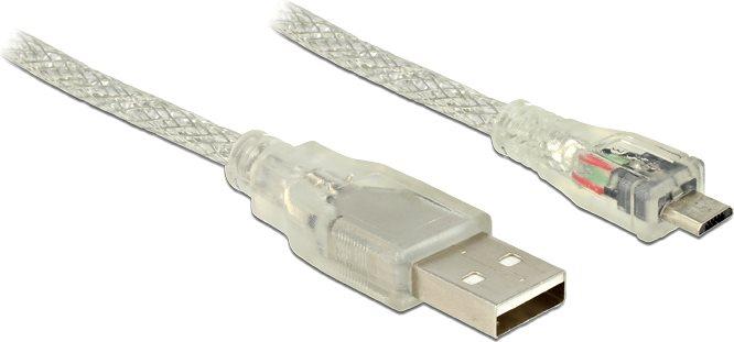 Cavo USB 20 A St Micro B St 50 m trasparente Delock