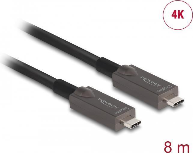 Delock Cavo PD dati video USB-C ottico attivo da 8 m