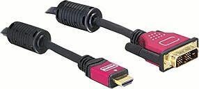 Ã¢â‚¬Â¢ 19-poliger HDMI A Stecker DVI 18+1 Stecker Ã¢â‚¬Â¢ 2 Ferritkerne Ã¢â‚¬Â¢ Alle Kontakte mit Gold