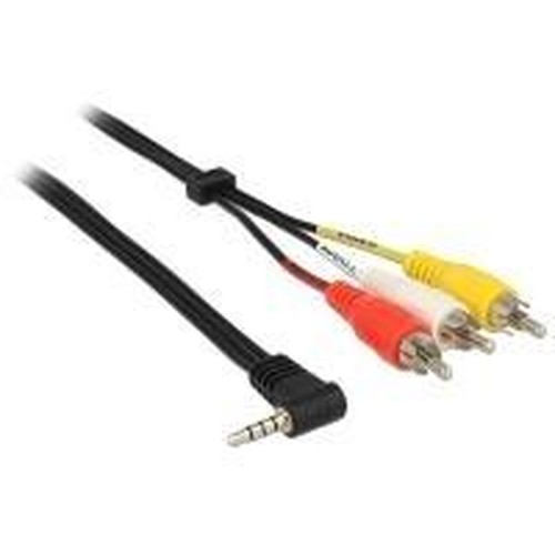 Delock Cavo jack 35 mm 4 pin maschio angolato 3 x cinch maschio 15 m