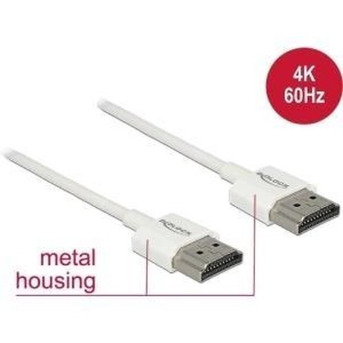 Delock Cavo HDMI ad alta velocit con Ethernet - HDMI-A maschio HDMI-A maschio 3D 4K 025 m Sottile di alta qualit