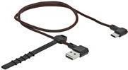 Delock Cavo EASY-USB 2.0 tipo A maschio a USB tipo C maschio angolato sinistra/destra 05 m nero