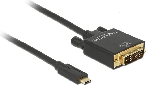 DeLOCK 1m USB-C/DVI 241 adattatore grafico USB 3840 x 2160 Pixel Nero (Delock - ekstern videoadapter - Parade)