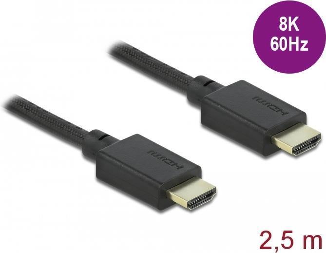 Delock Cavo HDMI ad alta velocitÃƒÂ  48 Gbps 8K 60Hz 2,5 m