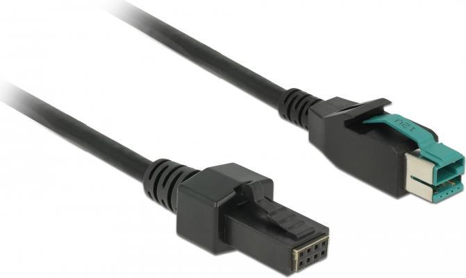 Delock - Cavo USB alimentato - USB PlusPower (12 V) (M) a 8 -Pin (2x4) PowerUSB lato remoto (M) - 12 V - 1 m - Black