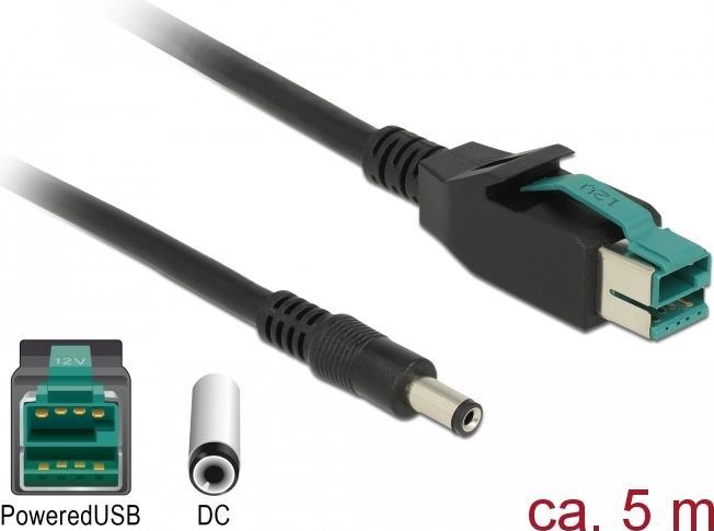 Delock - Cavo USB alimentato - USB PlusPower (12 V) (M) a GS Drive di sollevamento della processione 2.1/5,5 mm (m) - 12 V - 5