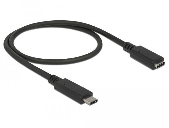 DeLOCK 85532 cavo USB USB 3.2 Gen 1 3.1 Gen 1 05 m USB C Nero (Delock - USB Type-C forlngerkabel - U)