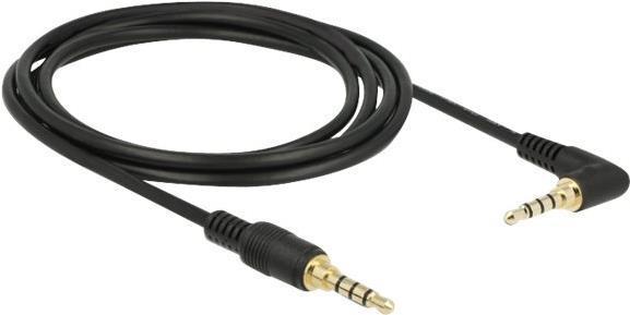 Delock Cavo jack da 35 mm 4 pin maschio maschio angolato 2 m nero