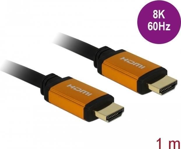 DeLOCK 85727 cavo HDMI 1 m HDMI tipo A [Standard] Nero, Oro (Delock HDMI-kabel - 1 m)