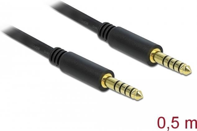 Delock Cavo jack da 4,4 mm a 5 pin maschio a maschio da 0,5 m nero