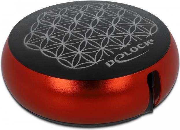 Delock USB "Cable Snail" Tipo-A a USB-C, cavo arrotolabile, nero/rosso