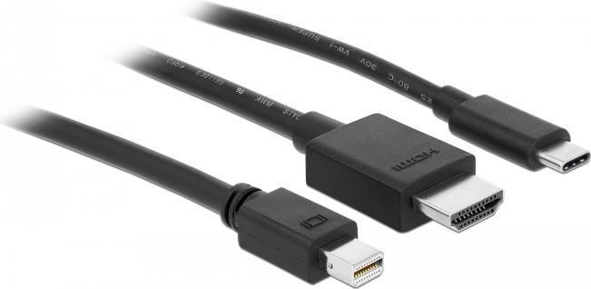 Delock - Video Country Converter - Mini DisplayPort / HDMI / USB - HDMI, Micro -USB Type B (solo elettricità), Mini DisplayPor