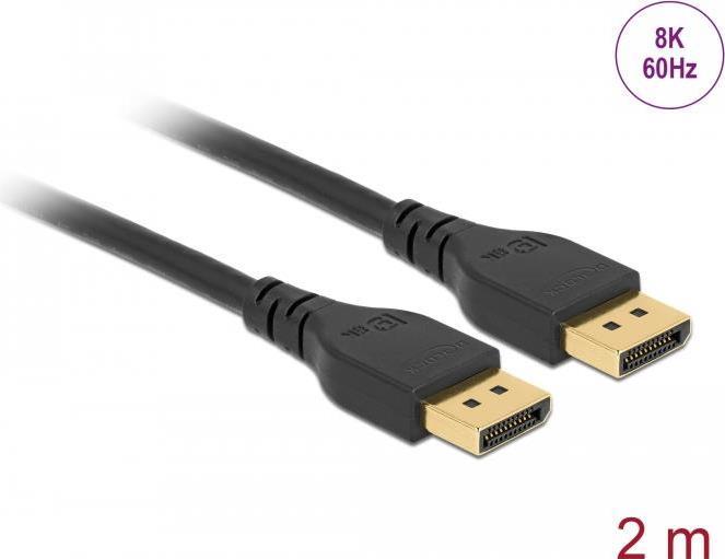 Delock Cavo DisplayPort 8K 60Hz 2m senza funzione snap-in