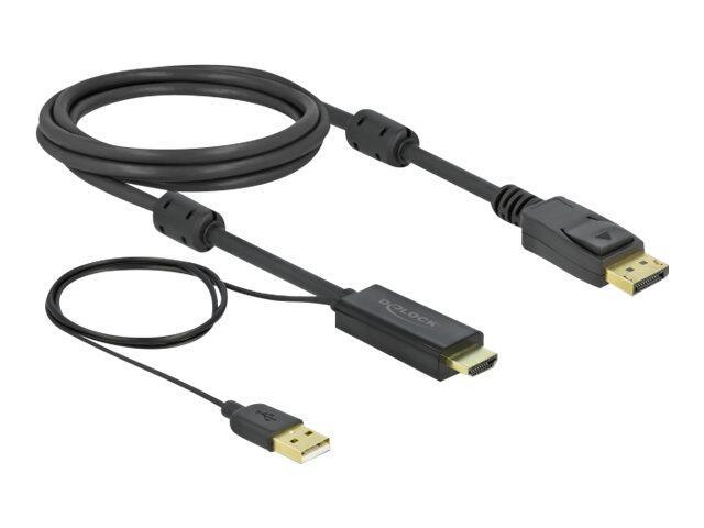 Delock Cavo da HDMI a DisplayPort 4K 30Hz 2m