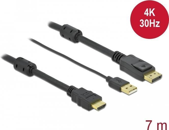 Delock Cavo da HDMI a DisplayPort 4K, 30Hz, 7m