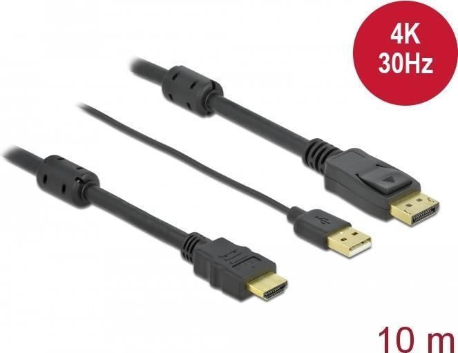 Delock Cavo da HDMI a DisplayPort 4K, 30Hz, 10m