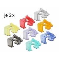 DeLOCK 86420 fermacavo Multicolore 16 pezzo[i] (Delock RJ45 Repair Clip Starter Set -)