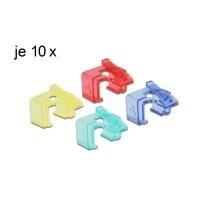 Delock Clip di riparazione RJ45 set da 40 pezzi 1 (rosso, blu, verde, giallo)
