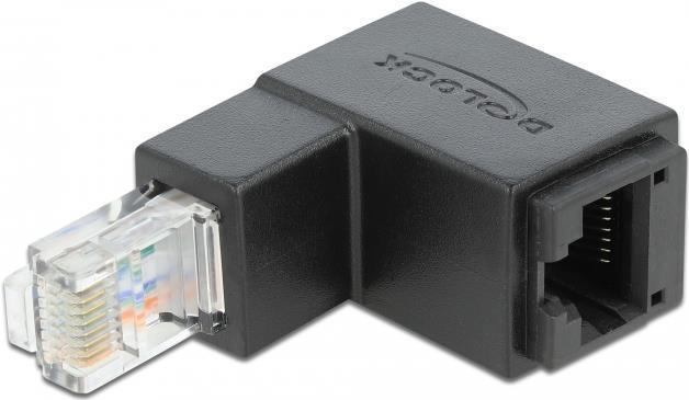 Delock Adattatore RJ45 maschio angolato verso il basso RJ45 femmina Cat.6 UTP