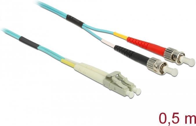 Cavo Delock da LWL LC a ST multimodale OM3 0,5 m