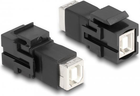 Delock Keystone Modulo USB 2.0 Type-B Socket per USB 2.0 Type-B Black (86600)