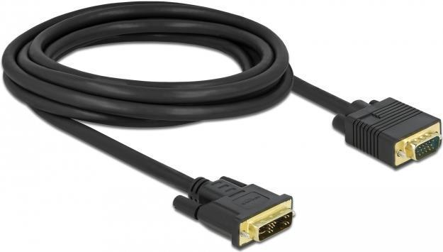 Cavo DELOCK DVI 125 tappi al connettore VGA 3 m