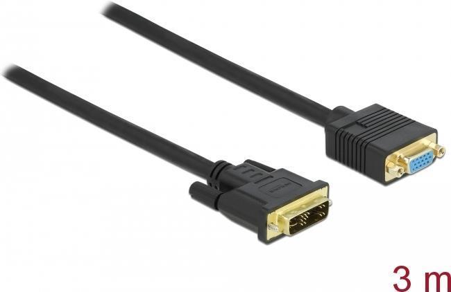 DELOCK Kabel DVI 125 Plugs per presa VGA 3 m