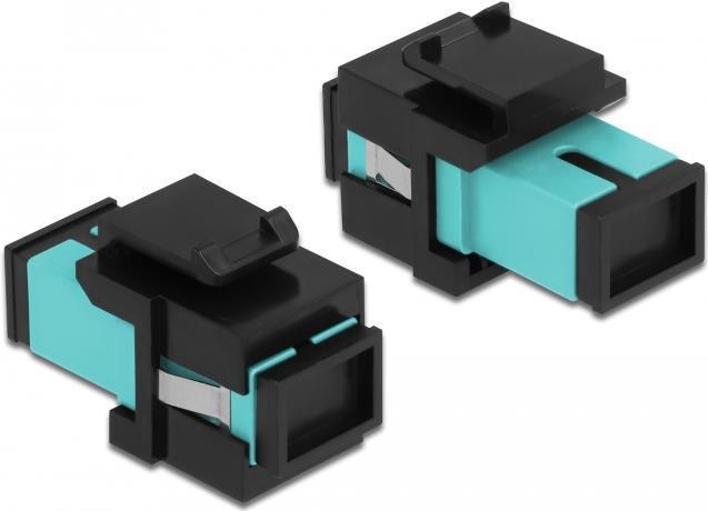Delock Keystone Module SC SEMPLEX Socket per SC Simplex Socket Aqua / Black