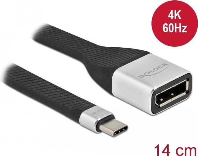 Delock Cavo a nastro FPC da USB Type-C a DisplayPort (DP Alt Mode) 4K 60 Hz 14 cm