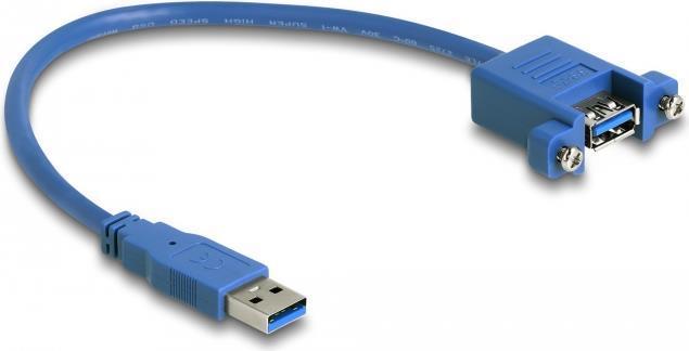 Delock Kabel USB 3.0 Type-A Plug USB 3.0 Type-A Socket per installazione 25 cm (86994)
